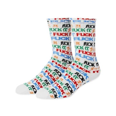 HUF Fuck It Flyer Socks "White"