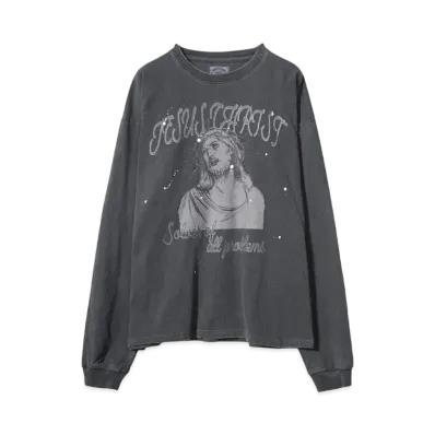 SOMEIT S.S.J.X VINTAGE LS TEE "STONE GREY"
