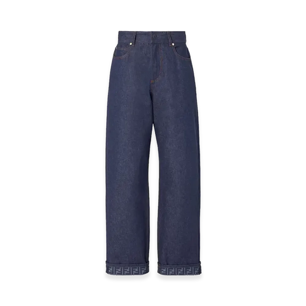 FENDI Women's FF Reverse Jeans "Blue"