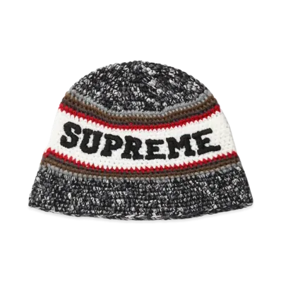 Supreme Knit Logo Crusher "Black"