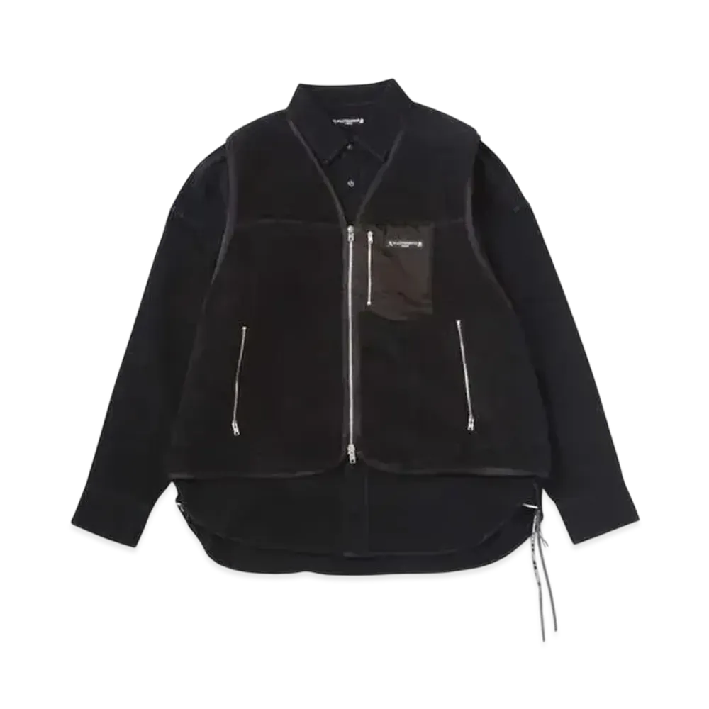 mastermind WORLD Stretch Denim Shirt With Vest "Black"