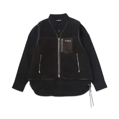 mastermind WORLD Stretch Denim Shirt With Vest "Black"