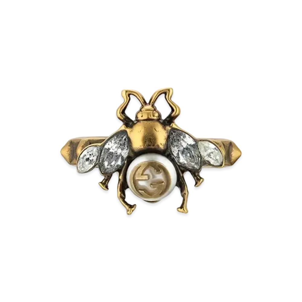 GUCCI Bee Ring With Interlocking G