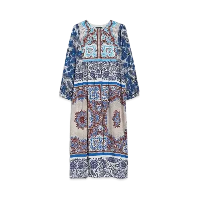 Max Mara Ghiotto Pure Cotton Poplin Dress "Turquoise"