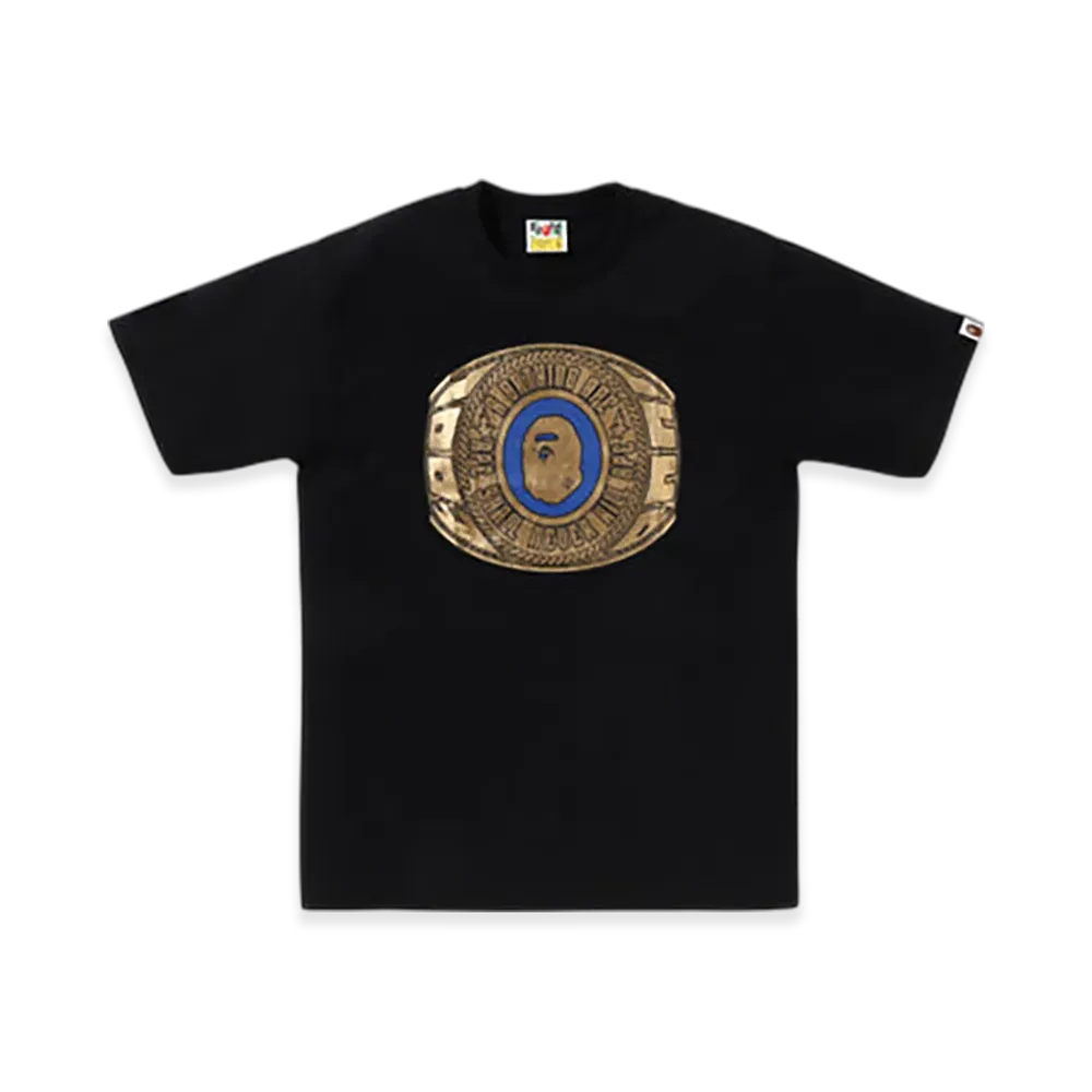 A BATHING APE Foil College Ring Tee Bapec "Black"