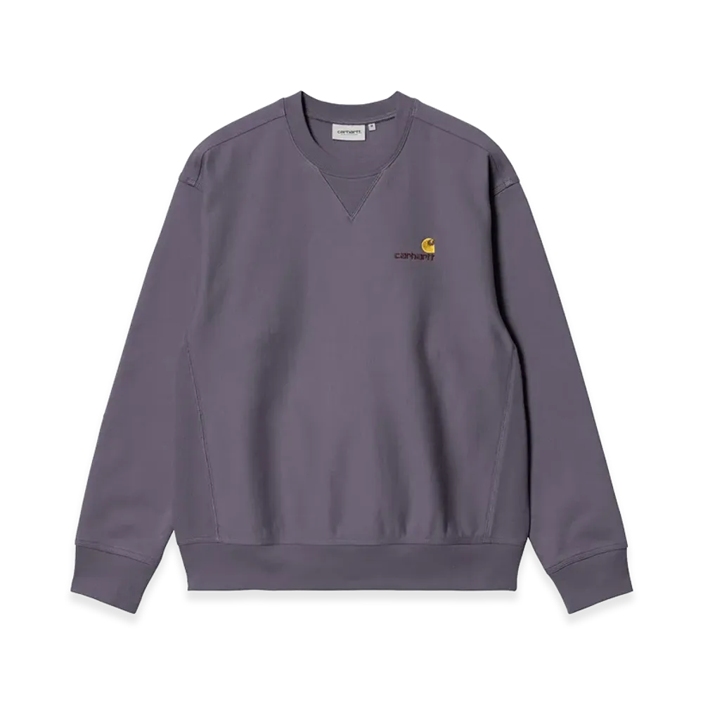 Carhartt WIP American Script Sweat "Shady Purple"