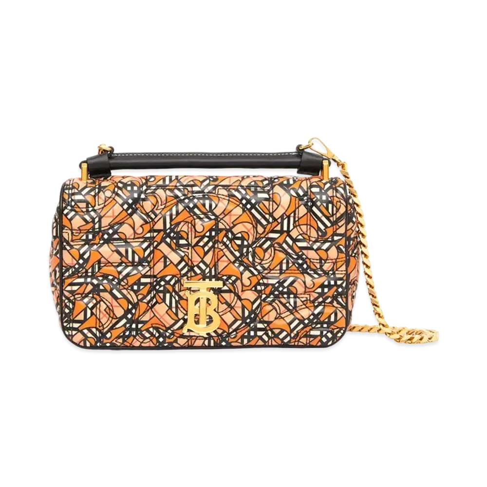Burberry Small Monogram Print Quilting Lambskin Lola Bag "Multicolor"