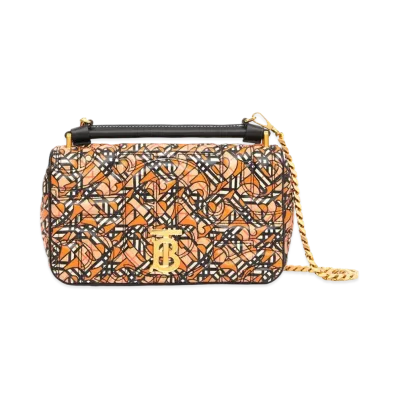 Burberry Small Monogram Print Quilting Lambskin Lola Bag "Multicolor"