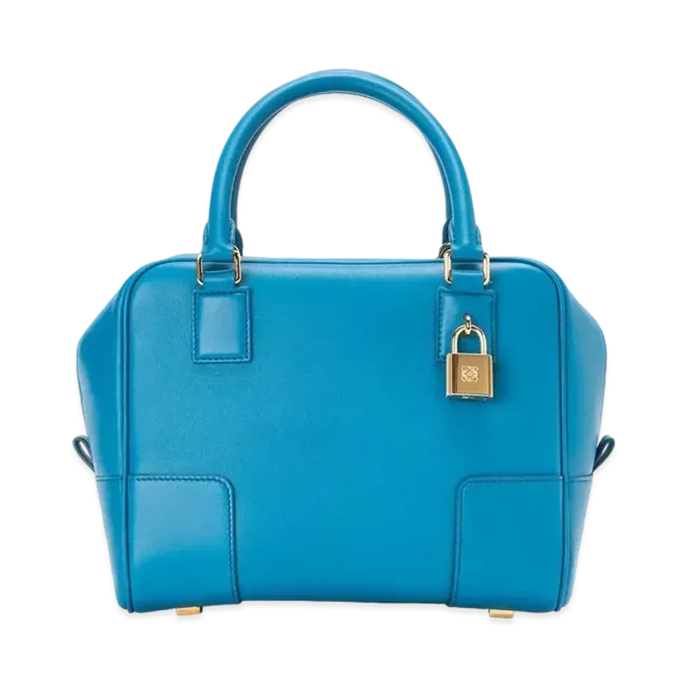 LOEWE Amazona 19 Square Bag In Nappa Calfskin "Lagoon Blue"