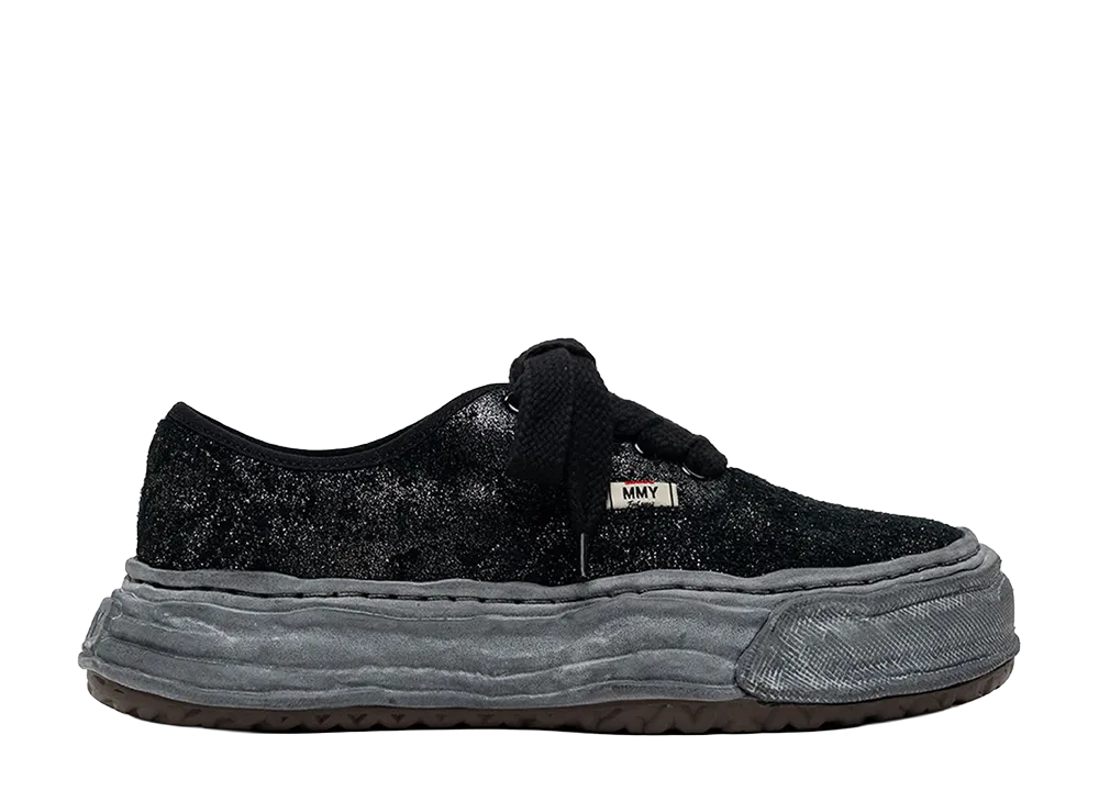 Maison MIHARA YASUHIRO BAKER 26 OG Sole Glittery Suede Low-top Sneakers "Black/Black"