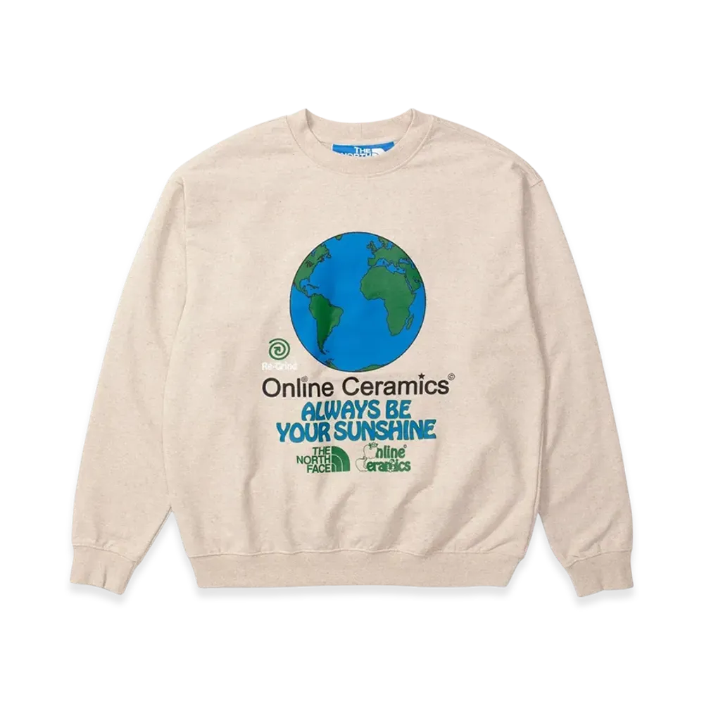 The North Face x Online Ceramics Graphic Crew Sweatshirt "White Regrind"