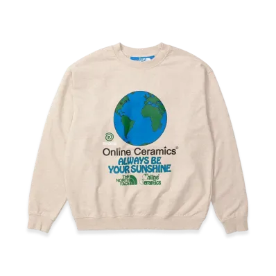The North Face x Online Ceramics Graphic Crew Sweatshirt "White Regrind"