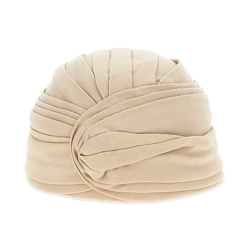 Valentino Garavani Women's Wool Rigid Turban "Beige"
