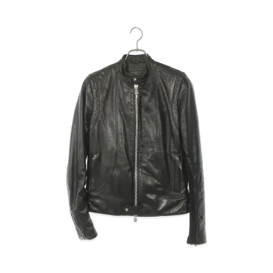 Chrome Hearts New Racer Dagger Zip Single Riders Jacket "Black"