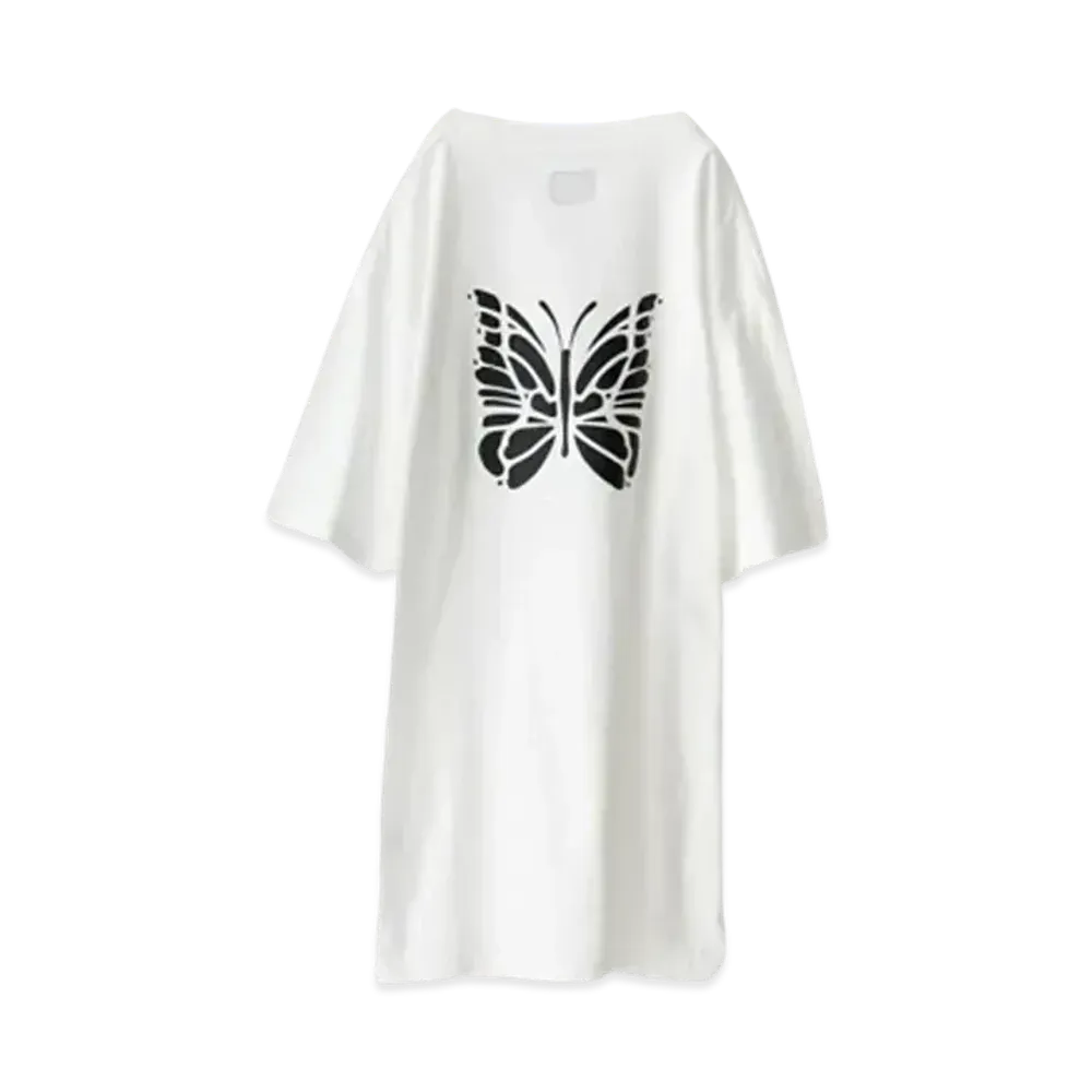 Needles x JEANS FACTORY Big Papillon T-Shirt "WHT/BLK"