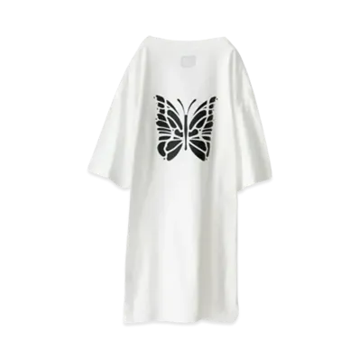 Needles x JEANS FACTORY Big Papillon T-Shirt "WHT/BLK"
