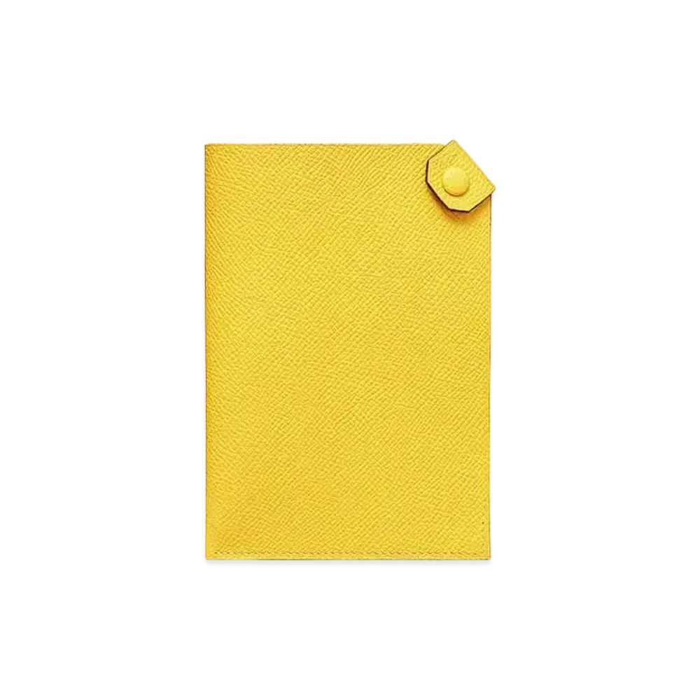 Hermes Tarmac Passport Holder "Jaune De Naples"