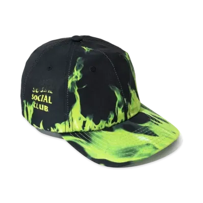 ANTI SOCIAL SOCIAL CLUB A Flame Inside Cap Green Flame "Black"