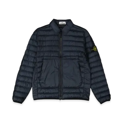 Stone Island 42124 Bio-Based Ripstop Nylon Light Down Shirt Jacket - 22SS "Avio Blue"