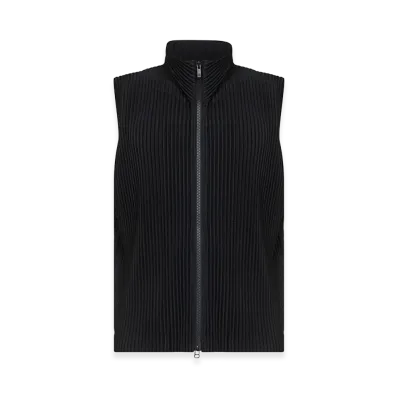 HOMME PLISSE ISSEY MIYAKE Zip-Up Vest "Black"