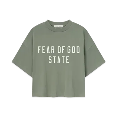 FEAR OF GOD ESSENTIALS Women's Boxy Tee "Moss"