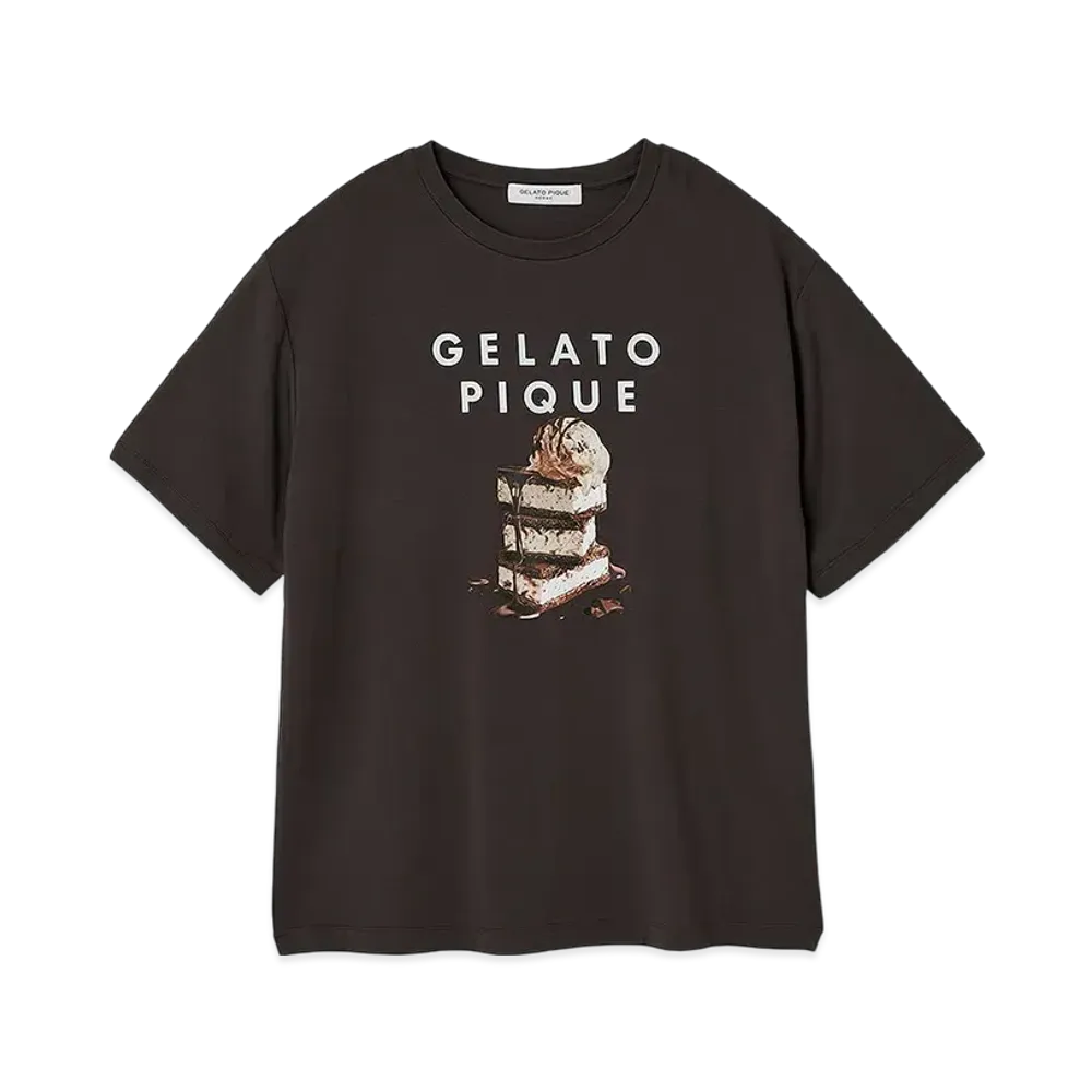 GELATO PIQUE Homme Cool Touch Sensation Cool Rayon Dessert Logo T-Shirt "Charcoal Gray"