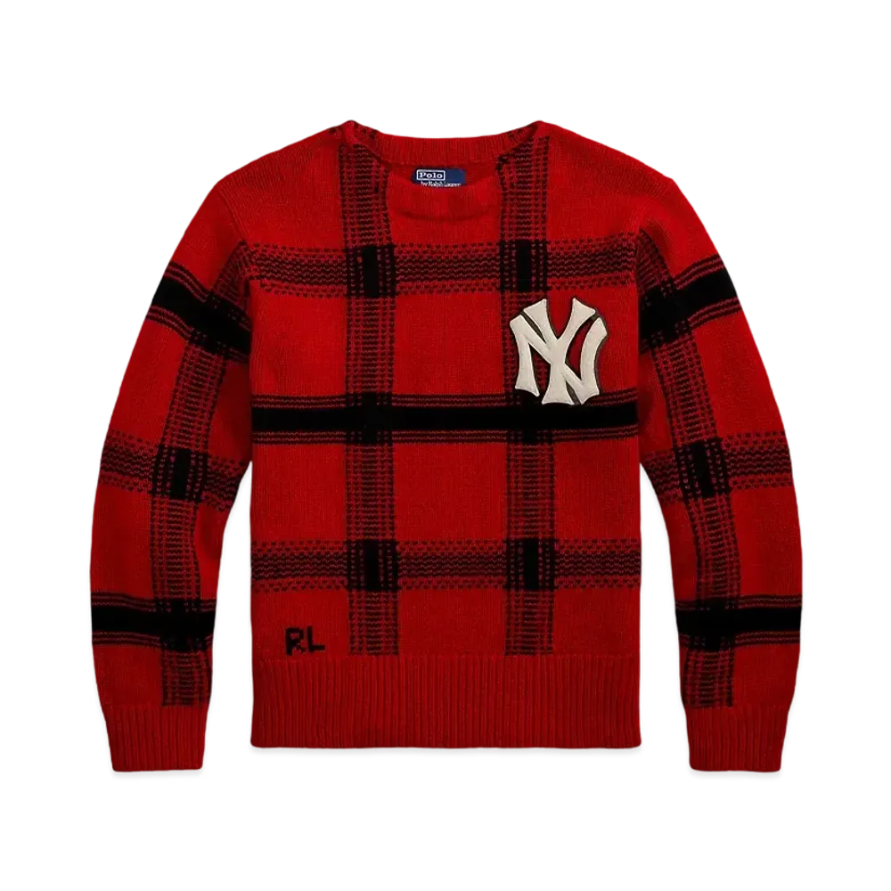 Polo Ralph Lauren x Yankees limited collection Check Sweater "Red"