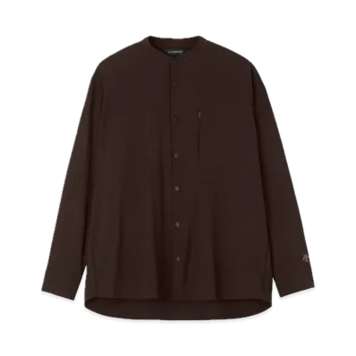 DESCENTE ALLTERRAIN Swift Light Long Sleeve Stand Collar Shirt "Deep Mahogany"