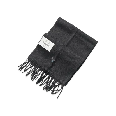 Barbour Plain Lambswool Scarf Solid "Charcoal"