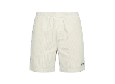Stussy Wide Wale Cord Beach Shorts "White"