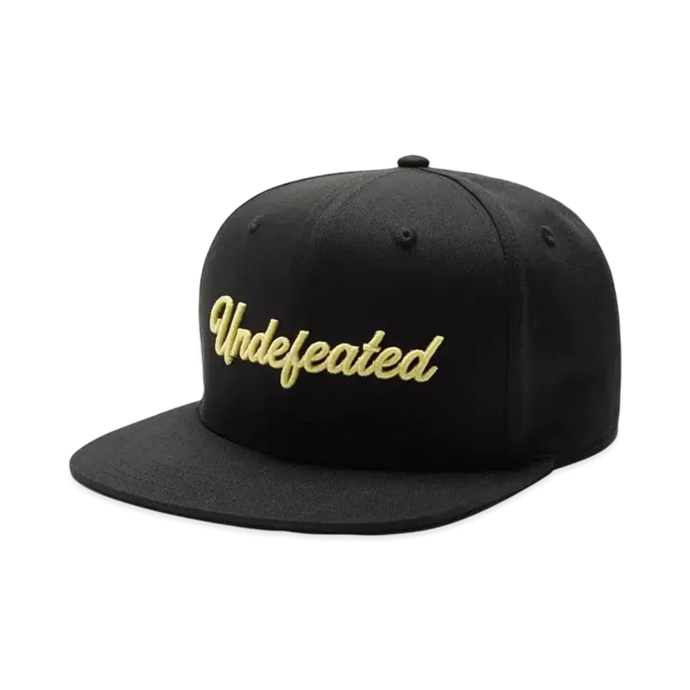 UNDEFEATED Script Logo Snapback "Black"