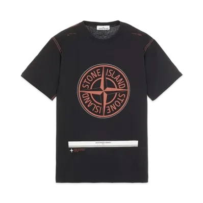Stone Island 20892 COTTON JERSEY 'ULTRA INSTITUTIONAL ONE' PRINT_REGULAR FIT "Black"