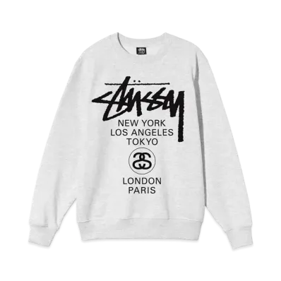 Stussy WORLD TOUR CREW "Ash Heather"