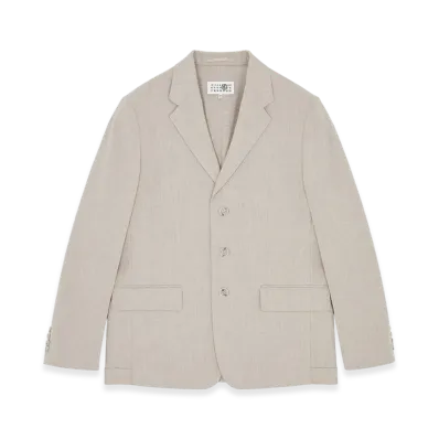 MM6 Maison Margiela Men's Tailored Suit Jacket "Taupe"