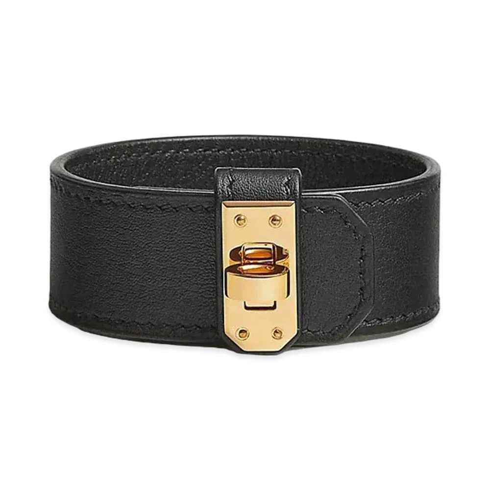 Hermes Kelly Twist Bracelet Small Model "Noir/Gold"