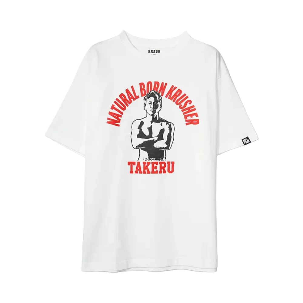 たける　Tシャツ白 武尊 引退記念  RAZOR x Takeru PHOTO T-SHIRT 