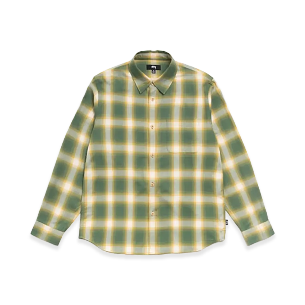 Stussy Beach Ombre Plaid Shirt "Green"