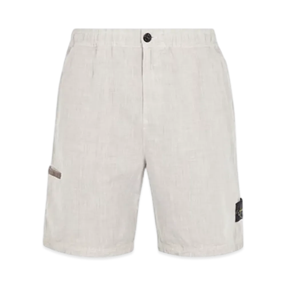 Stone Island L0530 Lino Nylon Tela-TC Comfort Fit Bermuda Shorts - 24SS "Dove Grey"