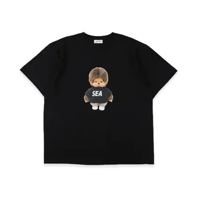 WIND AND SEA x Monchhichi Doll Tee "Black"