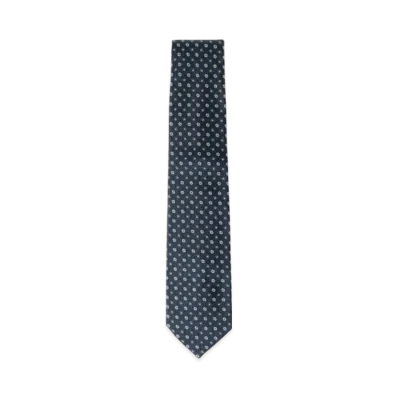 BEAMS Silk Flower Pattern Necktie "Navy"