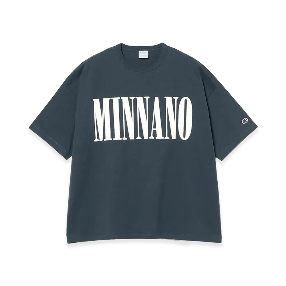 BEAMS x Champion x MIN-NANO Logo T-shirt "Navy"