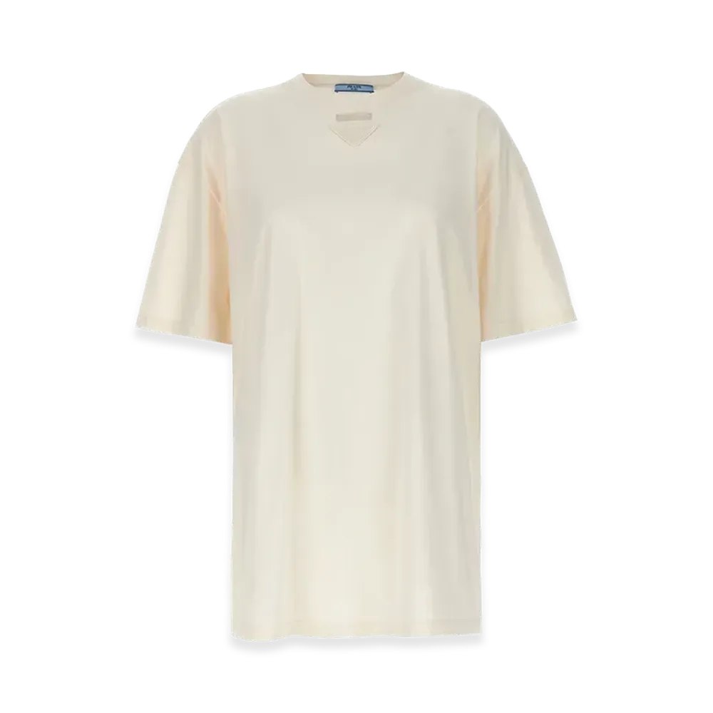 PRADA Women's Logo T-Shirt "Beige"
