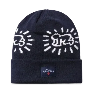 Noah x Keith Haring Beanie "Navy"