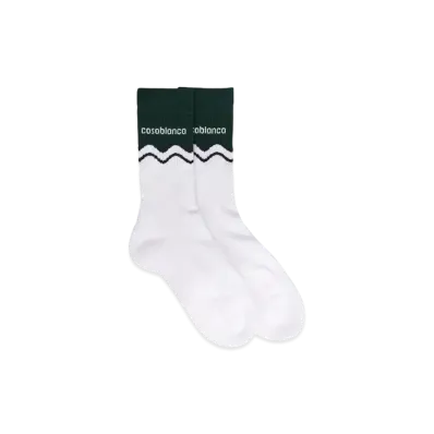 Casablanca Evergreen Wave Socks "White"