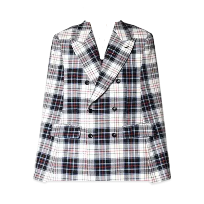 COMME des GARCONS HOMME PLUS Check Jacket Cape "White"