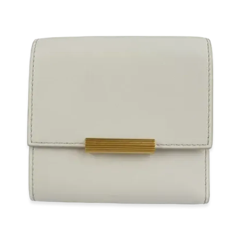 Bottega Veneta French Calf Continental Trifold Wallet Small "Plaster"