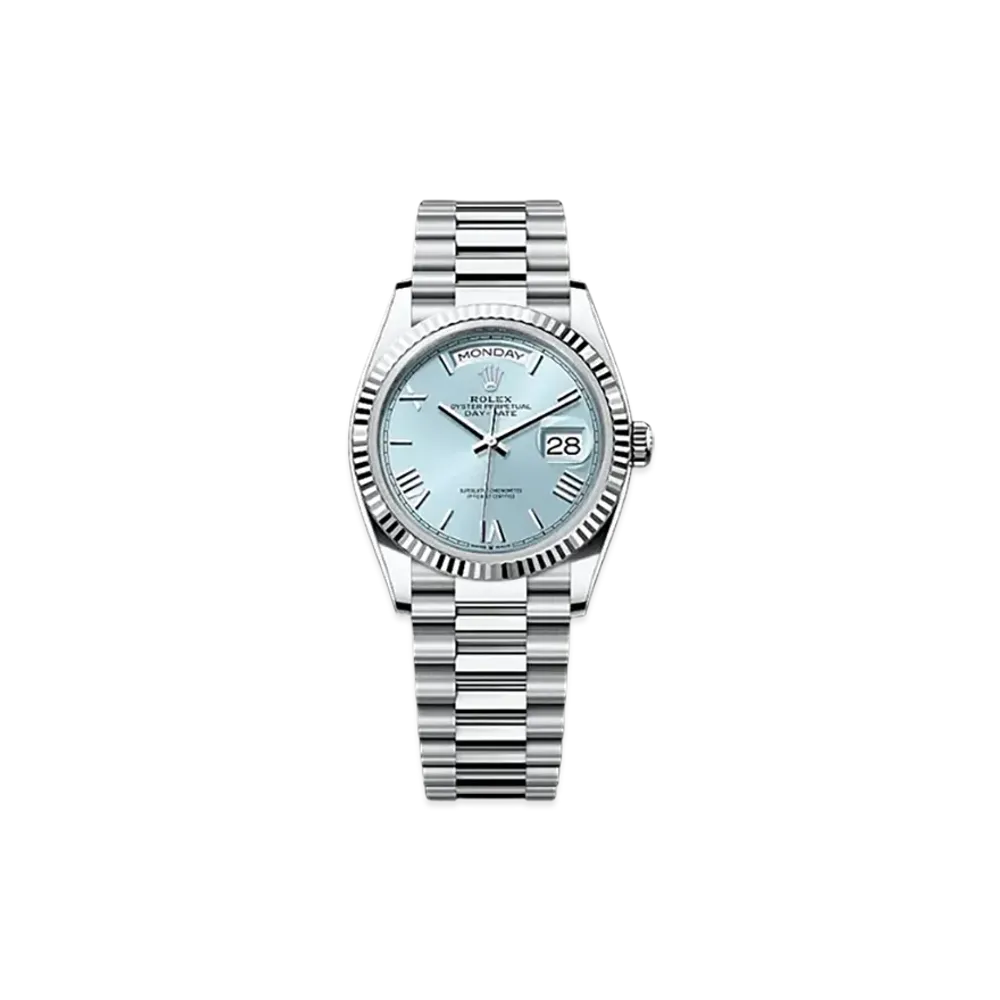 ROLEX Day-Date 36mm Platinum 128236 "Ice Blue"