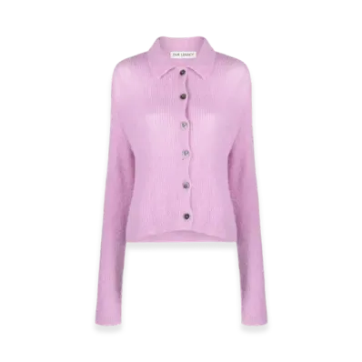 OUR LEGACY Women's Mazzy Polo Fuzzy Alpaca "Candyfloss"