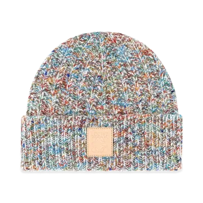 LOEWE Women's Wool Blend Beanie "Multicolor"