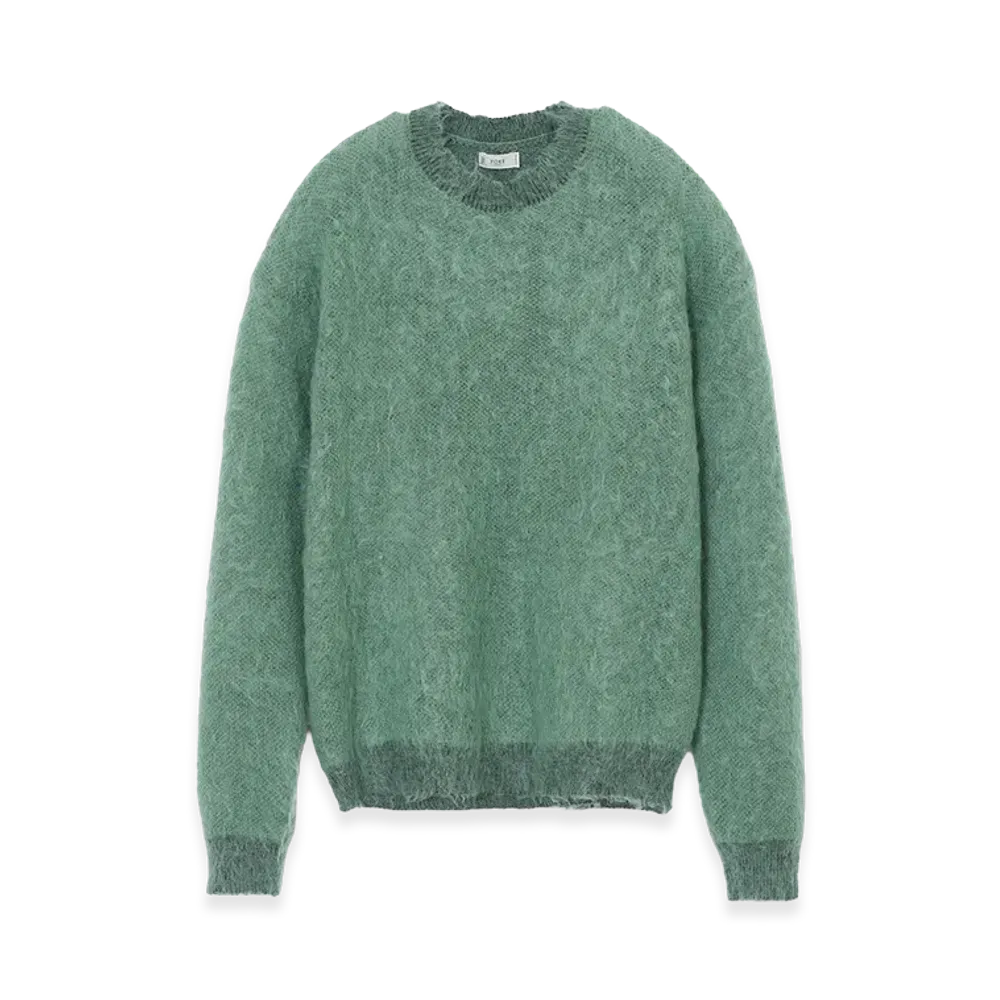 YOKE Exclusive Brushed Mohair Sweater "Green"